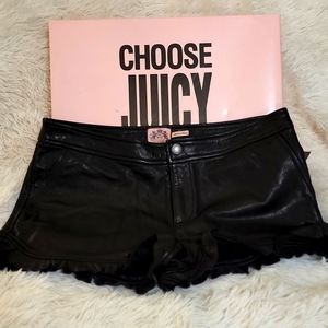 Juicy Couture Leather black  shorts